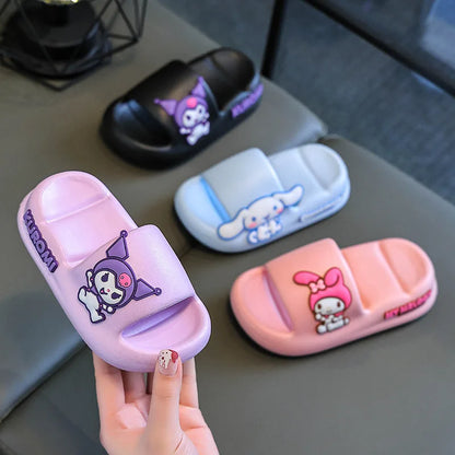 Black Hello Kitty Summer Slippers